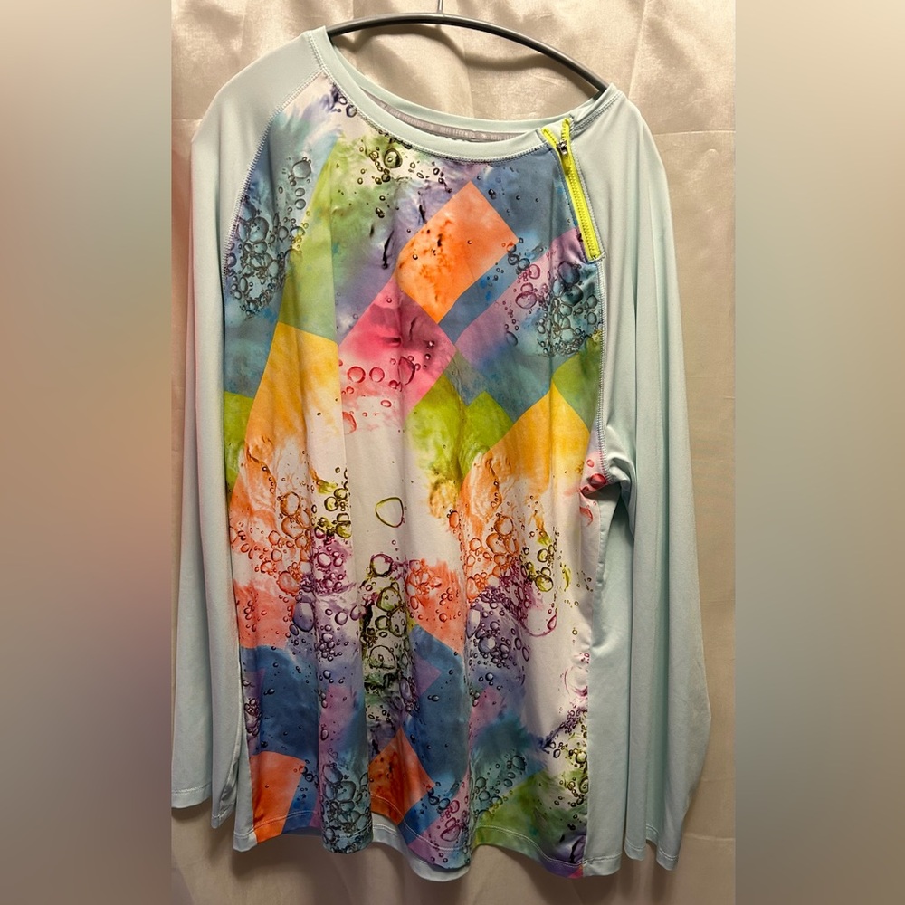 Womens 1X Reef Legends long sleeve lightweight printed top